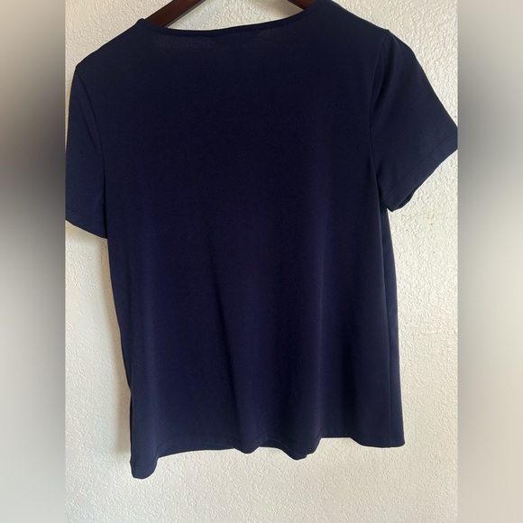 Banana Republic Pleated Neck Blouse – Navy – Size Small - Picture 5 of 5